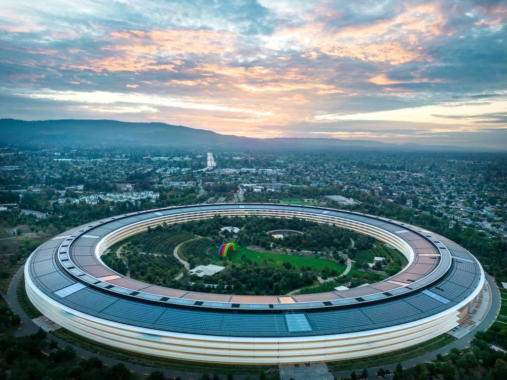 Headquarters of Apple Inc. ,one of the most successful businesses in the world.